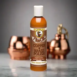Copper and Brass Polish - Fast Acting! Cleans all ornamental copper, brass, and bronze - By Howard Products