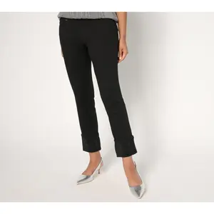 Belle by Kim Gravel Regular TripleLuxe Twill Sparkle Cuff Ankle Pant
