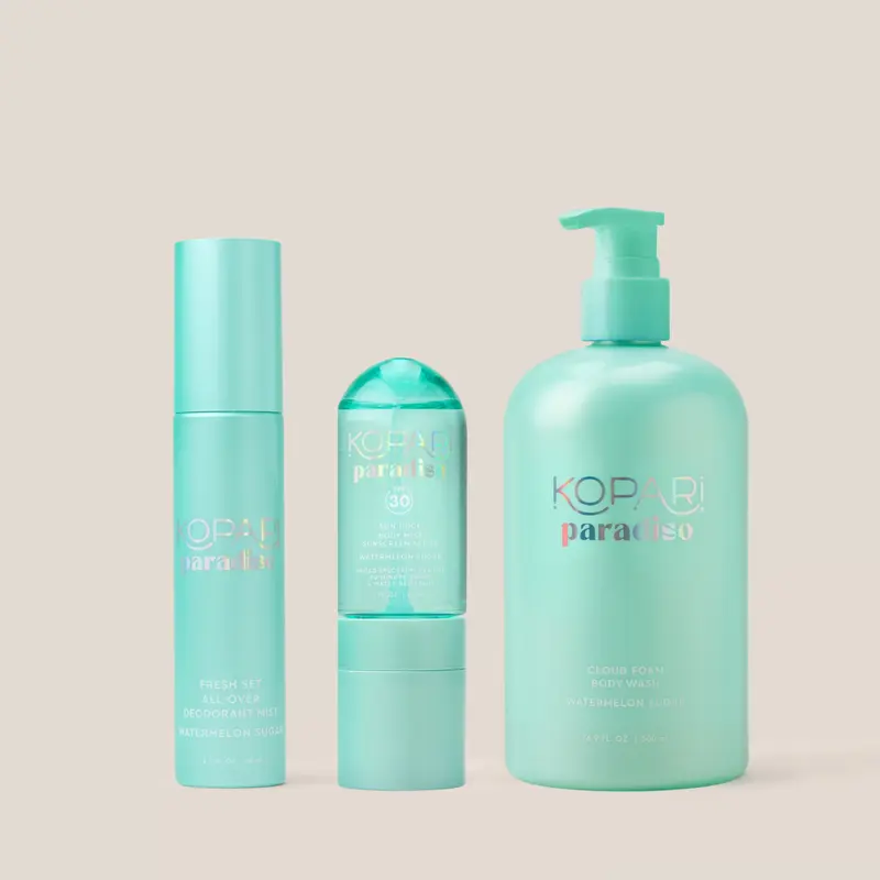 Kopari Paradiso Body Care Routine – Save $13 on Scented Body Wash, Deodorant, and Sunscreen