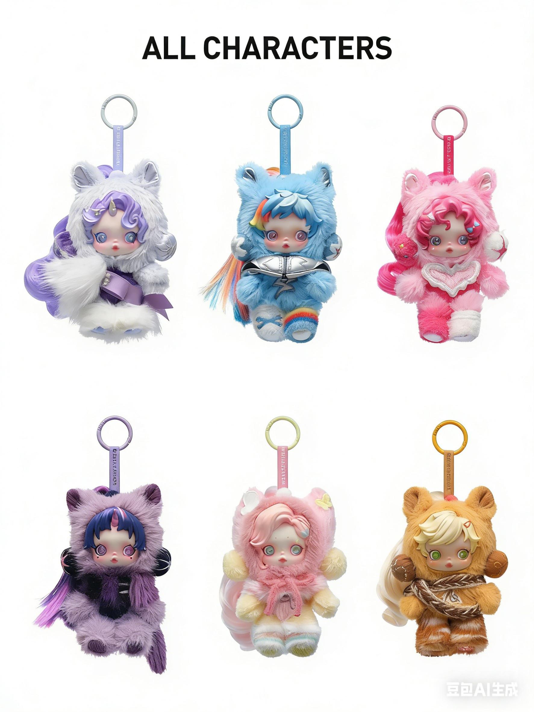 (Iris0414) POP MART SKULLPANDA x My Little Pony Series PlushDoll Pendant