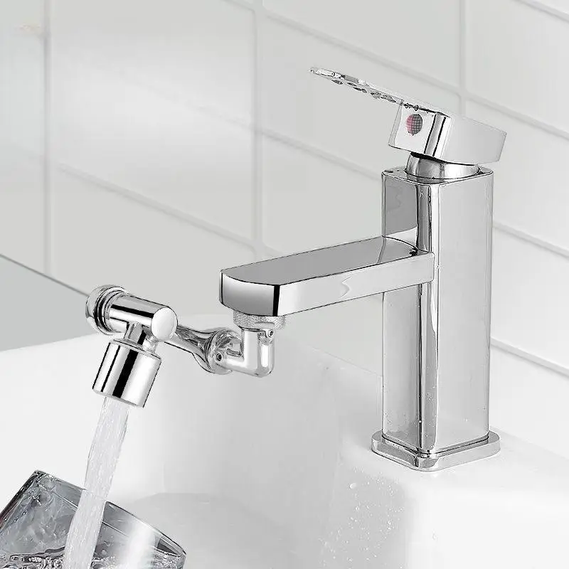1080° Rotatable Lifting Splash-proof Faucet, Modern Minimalistic Retractable Faucet, Universal Bathroom Accessories for Home Use
