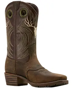 Ariat Men's Hybrid Roughstock Antler Western Boot Square Toe - 10061156