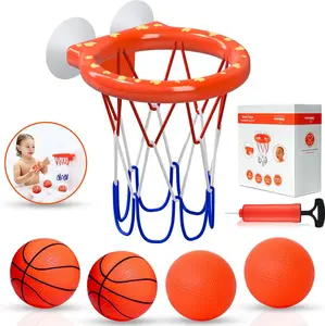 ​Easter Gift Bath Toys – Bathtub Basketball Hoop for Toddlers and Kids, Mold-Free Shower Toy with 4 No-Hole Balls, Fun Bathtub Toys for Boys and Girls