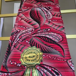VLISCO WAX HOLLANDAIS LEAF PATTERN 100% COTTON