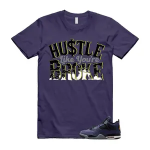 4 Lakers Imperial Purple Lakeshow Black Yellow Grey T Shirt Match BROKE