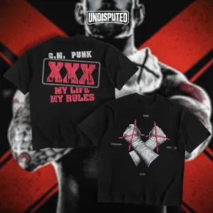 UNDISPUTED CM PUNK My Life My Rules Heavy Cotton UFC T-shirt MMA Fight Night Shirt Fan Apparel Classic Pump Cover Oversized Gift For Fans DTG Printed
