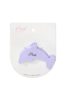 PINK Sweet Lavender Logo Dolphin Hair Claw Clip