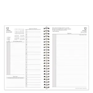 Franklin Planner Compass Two Page Per Day Wire-bound Planner Jan 2026 - Dec 2026