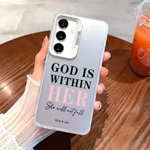 Bible Verse Aesthetic Christian Pattern Phone Case with Hard Back & Soft Edge Drop Protection Cover for SAMSUNG Galaxy S21 S22 S23 S24 S25 S26 Plus Ultra FE