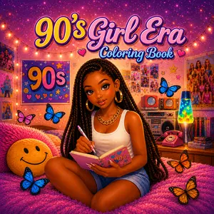 90's Girl Era Coloring Book A Mindful Coloring Experience Rooted in 90s Black Girl Nostalgia