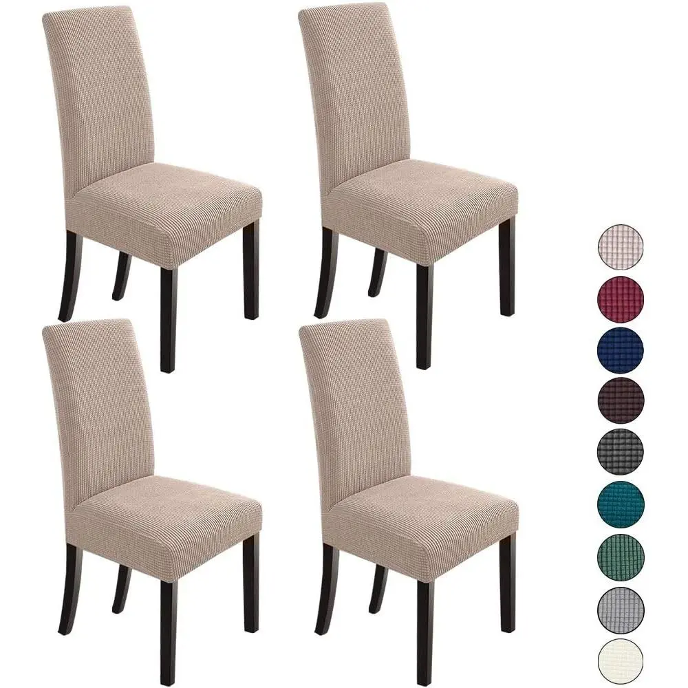 [Dealsforyou] Dining Chair Slipcovers Set of 4, Spandex Cover Parson Chair Slipcovers for Dining Room, Spandex Cover Dining Chair Slipcovers