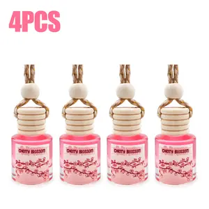 4Pack Car Air Fresheners Hanging Scent OilDiffuser,8ML Nature Frangrance Friut JuciyPerfume Last Long Time With Three Scents ForCar & Live Gifts