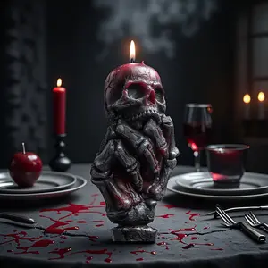 Bone Hand Series Scented Candle Silicone Mold DIY Halloween Skull Candle Horror Skeleton Hand Mold