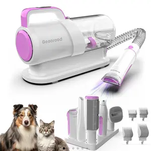 Geoorood Dog Grooming Vacuum, 2.5L Pet Grooming Brush for Shedding, 4-in-1 Hair Vacuum Groomer, Large Pog Grooming Kit