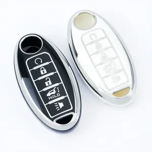 1pc 5 buttons Key Cover TPU Car Keys Shell For Nissan For Altima For Sentra For Rogue For Maxima Remote Key case Car Key Protector Anti fall and dust-proof keybag