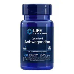 Life Extension Optimized Ashwagandha 60 Vegetarian Capsules
