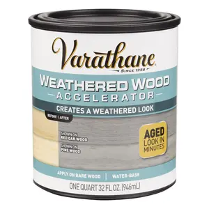 Varathane 1694686 1 qt. Weathered Wood Accelerator Water-Based Wood Stain Gray