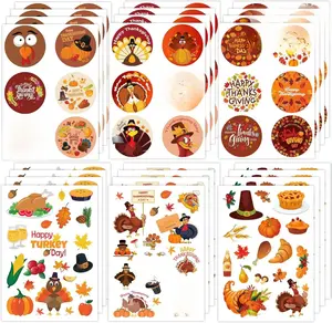 Thanksgiving Stickers for Kids Fall Stickers Happy Thanksgiving Turkey Stickers for Cards Turkey Stickers for Kids Envelope Thanksgiving Party Supplies
