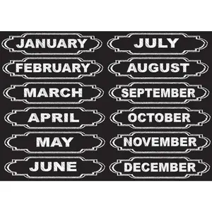 Large Die-Cut Magnetic Chalkboard Calendar Months