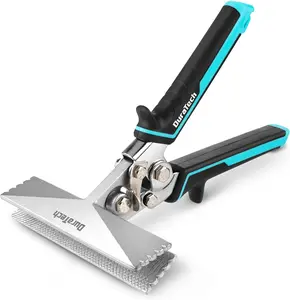 DURATECH  Sheet Metal Bender, Hand Seamers Sheet Metal Tools with Ergonomic TPR Handle, Straight Jaw Metal Bending Pliers for Bending, Seaming and Flattening Metal