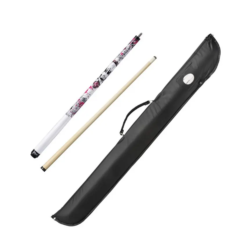 Viper Billiards Pool Cue, Underground Pink Bones Junior Size Maple Wood with Leather Tip, Euro Taper and Compact Length for Beginner Play, Includes Case, Brass Pins