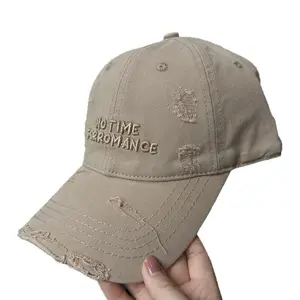 No Time For Romance Cap  Distressed Emo Streetwear Hat