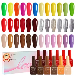 WHsHeria 6Pcs 15ml Fall Gel Polish Set Hema Tpo Free Long Lasting UV Curing｜Fall Halloween Nails Brown Red Sets for Beginners Women｜DIY Salon Gift at Home Nail Supplies