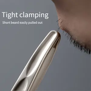 Premium Round Head Eyebrow & Facial Hair Removal Tweezers, Seamless Grip, Precision Trimming, Durable Beauty Tool, Stainless Steel, Non-Electric, Eyebrow Facial Trimmer
