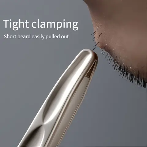 Premium Round Head Eyebrow & Facial Hair Removal Tweezers, Seamless Grip, Precision Trimming, Durable Beauty Tool, Cosmetic Tool, Stainless Steel, Non-Electric, Eyebrow Facial Trimmer, Beauty Equipment