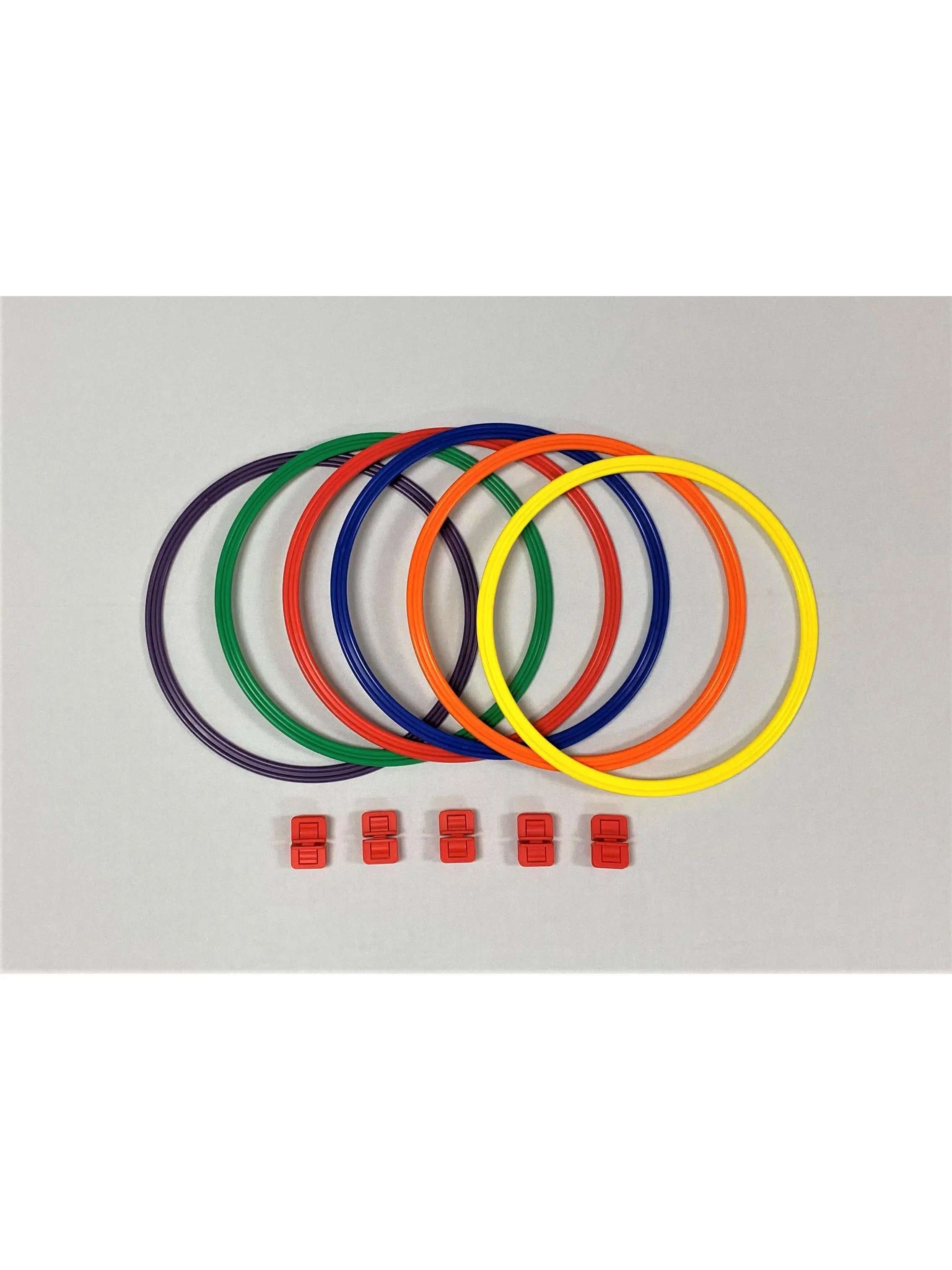 Agility Ring Set with Clips - 15 in. Dia.- set of 6 colors