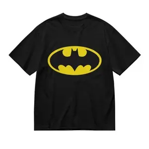 Batman Classic Logo Toddler Boy's Black T-shirt  - Menswear Top with Iconic Design