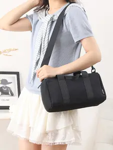 Small Sporty Fitness Bag, Handheld Crossbody Dual Use, Waterproof Durable Commuter Tote, Lightweight Nylon Shoulder Bag, Unisex Large Capacity