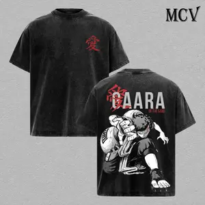 Vintage Washed Gaara Graphic T-Shirt | Premium Naruto Anime Oversized Tee for Men & Women | Sand Village Kazekage Japanese Streetwear Top