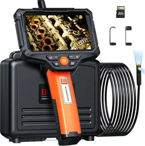 DAxiongmao Endoscope Camera with Light, 5" IPS Screen, 1920P HD Inspection, IP67 Waterproof Flexible Cable for Automotive/Home/Wall/Pipe/Car (16.5FT) men gifts