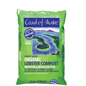 Coast of Maine Quoddy Blend Organic Lobster Compost, Improves & Revitalizes Soil, 1 CF