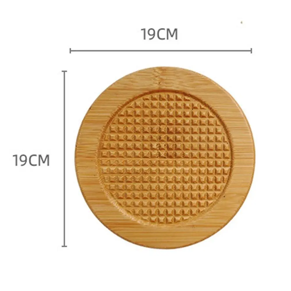Bamboo Trivets - 7.5-In Thick, 0.35-In/19x19cm, Classic Octagon & Square Checkered Designs, Heat-Resistant Indoor Kitchen Tableware Essentials, Room Decor, Everyday Use Large Tea Coasters