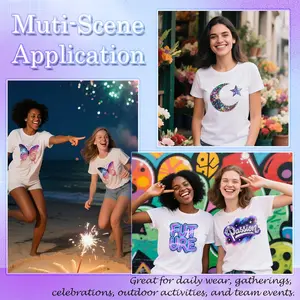 Joyclub 3 PCS White Polyester T Shirts Bulk Sublimation Blanks Unisex Wholesale Crew Neck Short Sleeve for Heat Transfer DIY