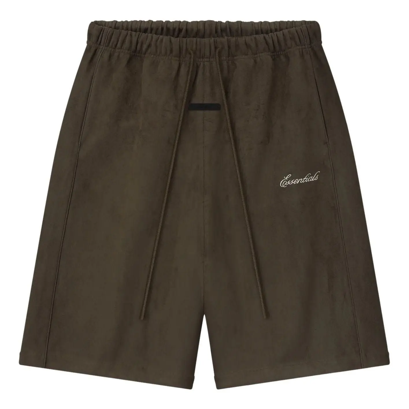 Fear of God Essentials Suede Fleece Signature Relaxed Sweatshort W/ Piping 'Brown' 160SP264892F Fear of God Essentials Suede Fleece Signature Relaxed Sweatshort W/ Piping 'Brown' 160SP264892F