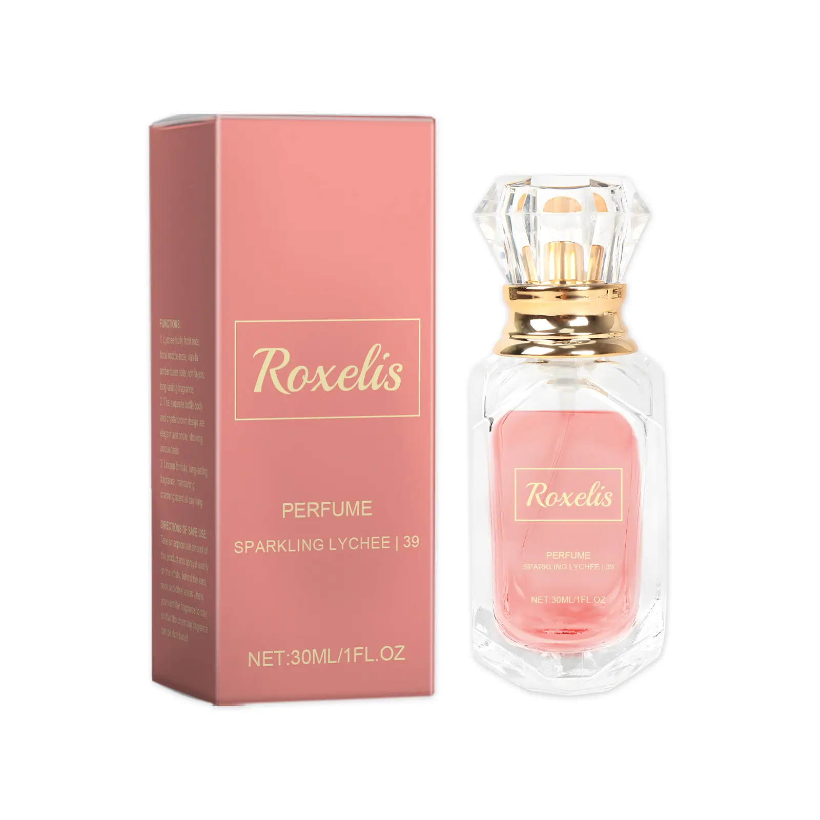 Women's Litchi Crystal Crown Perfume - Elegant, Light, long-lasting, Lingering Fresh Body Fragrance for Daily Wear