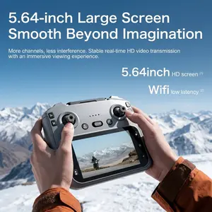 Drone MAX Upgraded - Dual-Camera &Obstacle Avoidance, Brushless Motor, DualBatteries, 5.6" HD Display Remote, FoldableDesign, Night-Flight Ready for Adults &Beginners