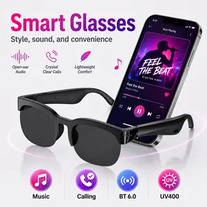 Smart Glasses,Polarized Bluetooth Sunglasses with Mic & Speaker, Voice Control,Music & Hands-Free Calling,UV Protection