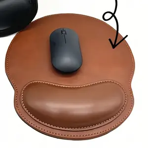 Premium Faux Leather Ergonomic Mouse Pad with Non-Slip Base, Durable Desk Mat, Perfect Halloween and Christmas Gift