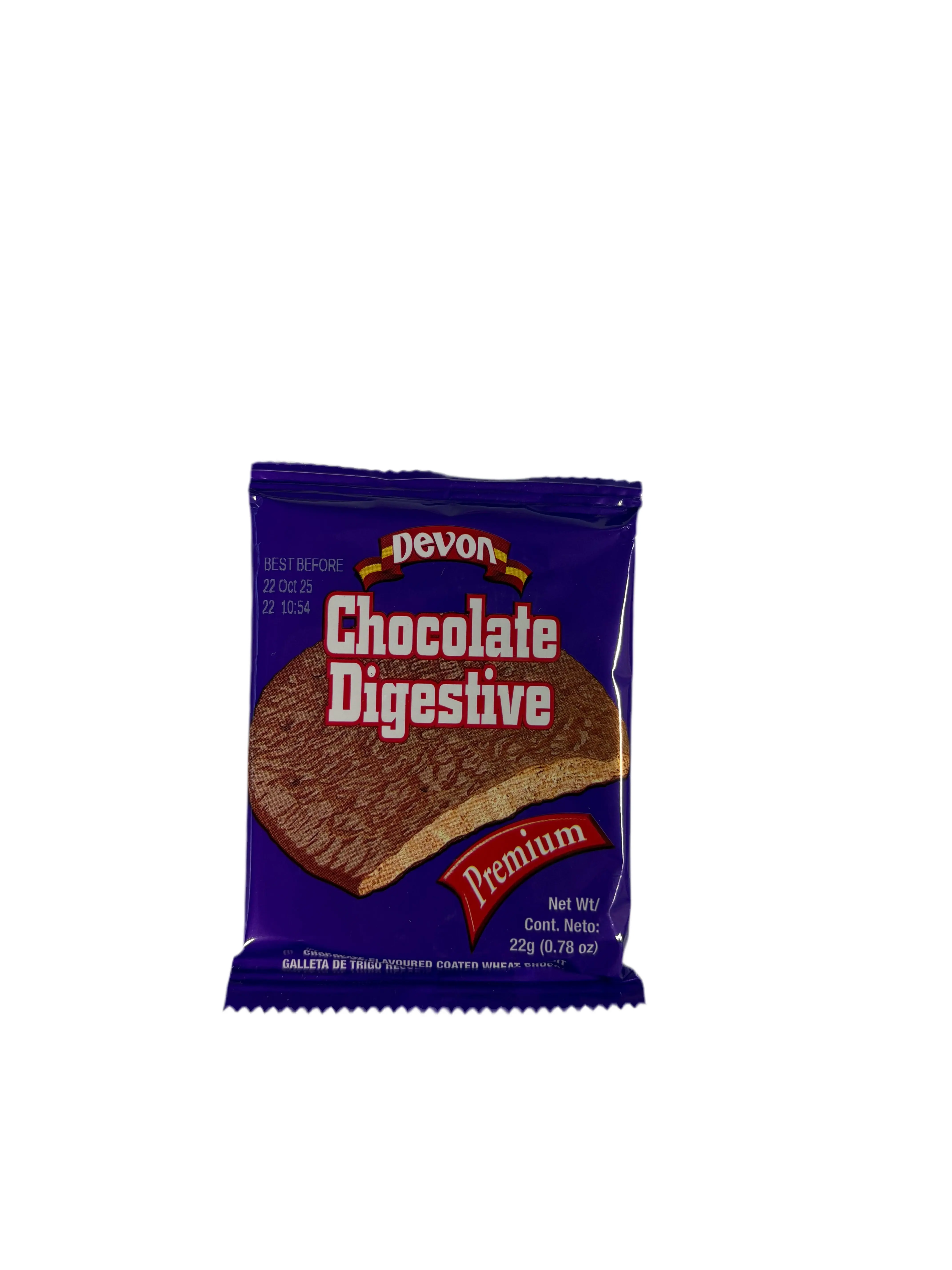 Devon Velvet Coating Chocolate Digestive Biscuit, Plant-Based Gluten-Free Snack