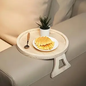 Versatile Wooden Sofa Armrest Tray – Foldable & Clip-On Design for Drinks, Snacks & Remote Controls – Stylish Home Decor Accessory!