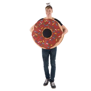 Sprinkle Doughnut Costume Dress For Adults - Padded Tunic with Chocolate Frosting & Colorful Sprinkles with Baker Headband - For Halloween, Theme Party, Birthday Events & Cosplay