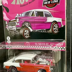 Hot Wheels,Red line Club,55 Chevy Bel Air Gasser Pink 2025 L.A. Convention,Exclusive.