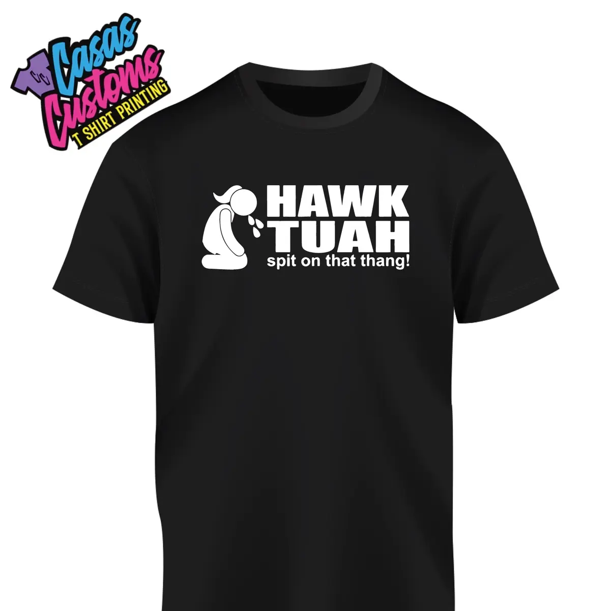 HAWK TUAH tee Tshirt   Menswear Classic Casual Soft Clothing