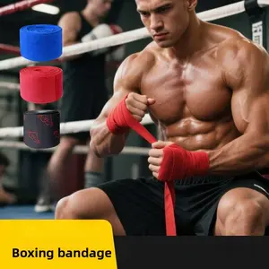 Boxing Hand Wraps Inner Gloves Men Women, Quick 200cm Long Wrist Straps,  Padded Fist Under Mitts Protection, Muay Thai MMA Kickboxing Martial Arts