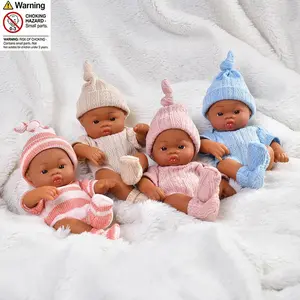 1 Set Mini Reborn Baby Dolls Clearance Toys with Clothing Doll Accessories for Christmas Gift , 19cm Small Lifelike Realistic Newborn  Sleeping Time Silicone Baby Dolls for Girls ,Multiful Clothes Could Chosen, Soft Cuddly Gift