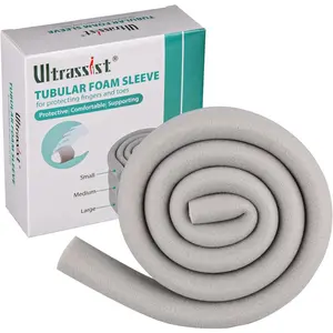 Toe Cushion, gray sponge material, suitable for protecting against blisters, bunions, and corns, alleviating toe pain during walking.